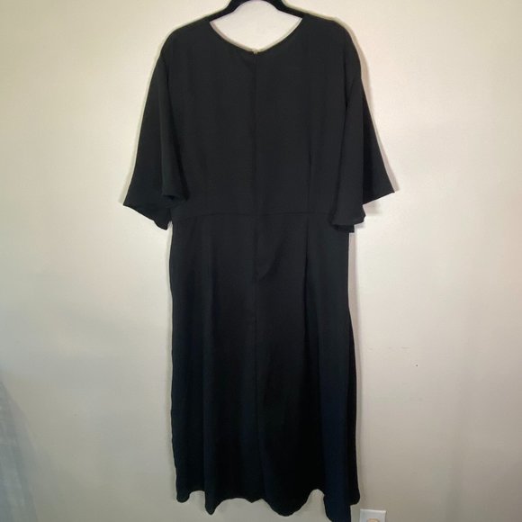 NWOT Davi & Dani Black Tie Waist Midi Dress - Picture 6 of 6